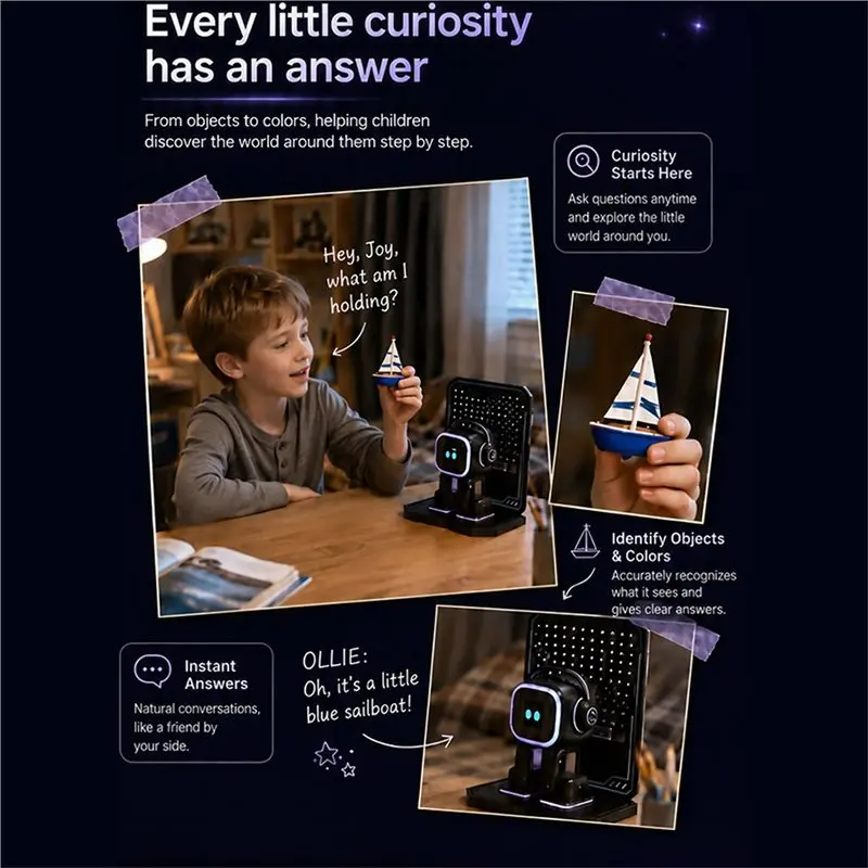 Entrega en 24 horas. Kit completo de robot compañero con inteligencia artificial, cámara, chat de voz, interacción táctil, percepción inteligente de emociones y reproducción de música.