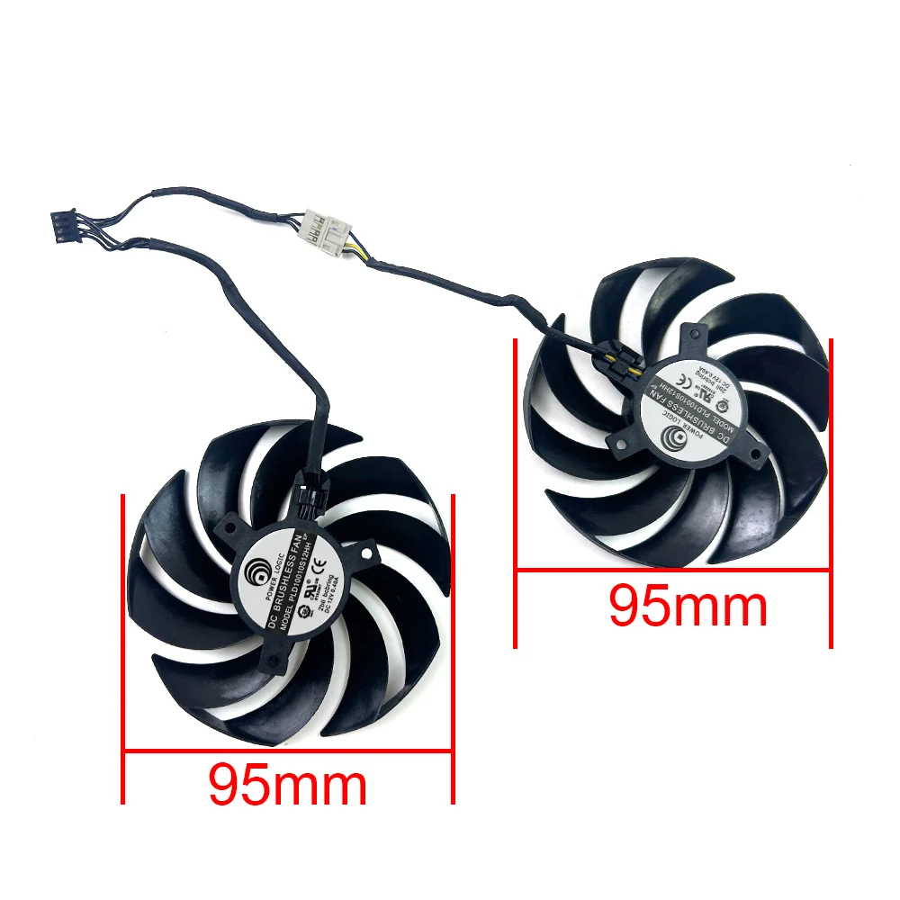 Cooling Fan 95mm 4pin PLD10010S12HH RTX4070 4070TI 2X GPU FAN For MSI GeForce RTX 4070 4070Ti super Ventus 2X graphics card Fan