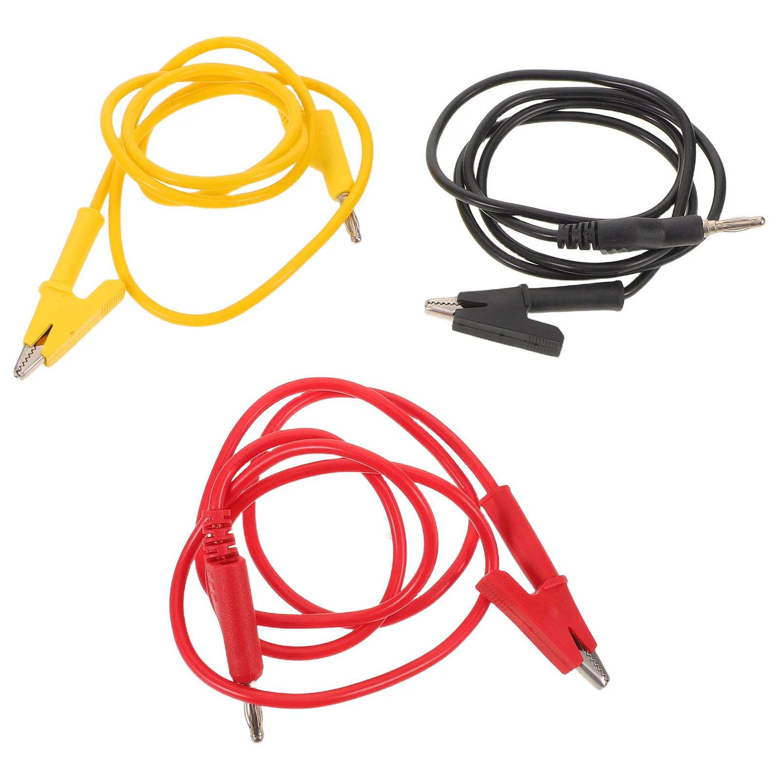 

3pcs 4Mm Banana Plug Insulated Test Leads Stackable Jumper Cable Clamps For Circuit Testing Electrical Tester Wire Kit Test