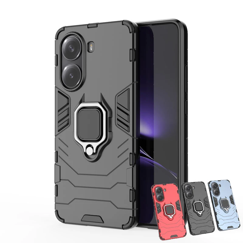 

For Xiaomi POCO X7 Pro Case Metallic Finger Ring Shockproof Phone Stand POCO X7 Pro Case Protective Armor Hard POCO X7 Pro Cover