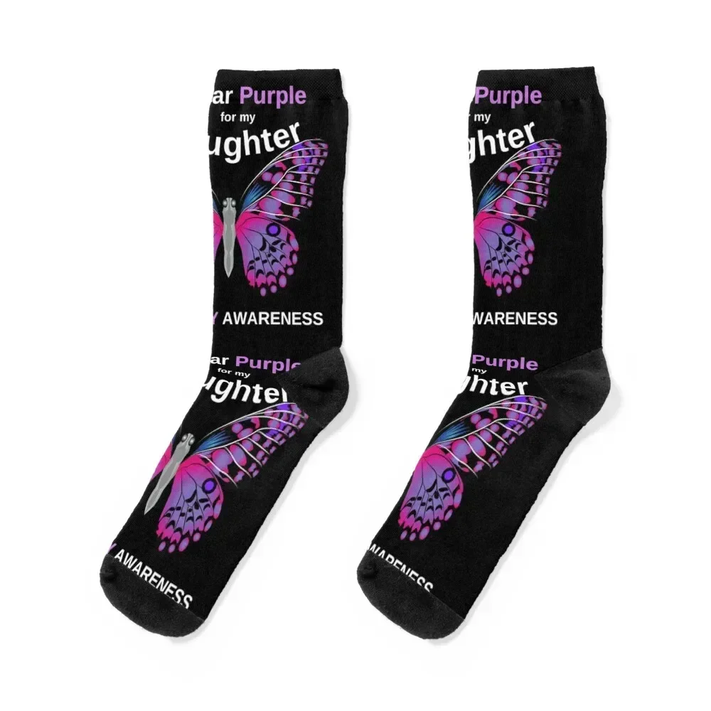 end epilepsy for my daughter the epilepsy warrior Socks new year funny sock Argentina winter thermal Socks Women Men's