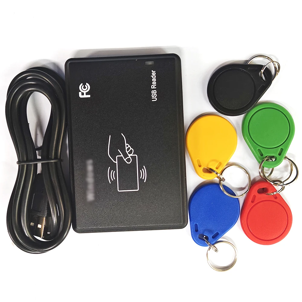 125Khz RFID ID EM Card Reader Writer Copier Duplicater For Access Control  +5pcs Em4305 T5577 Card