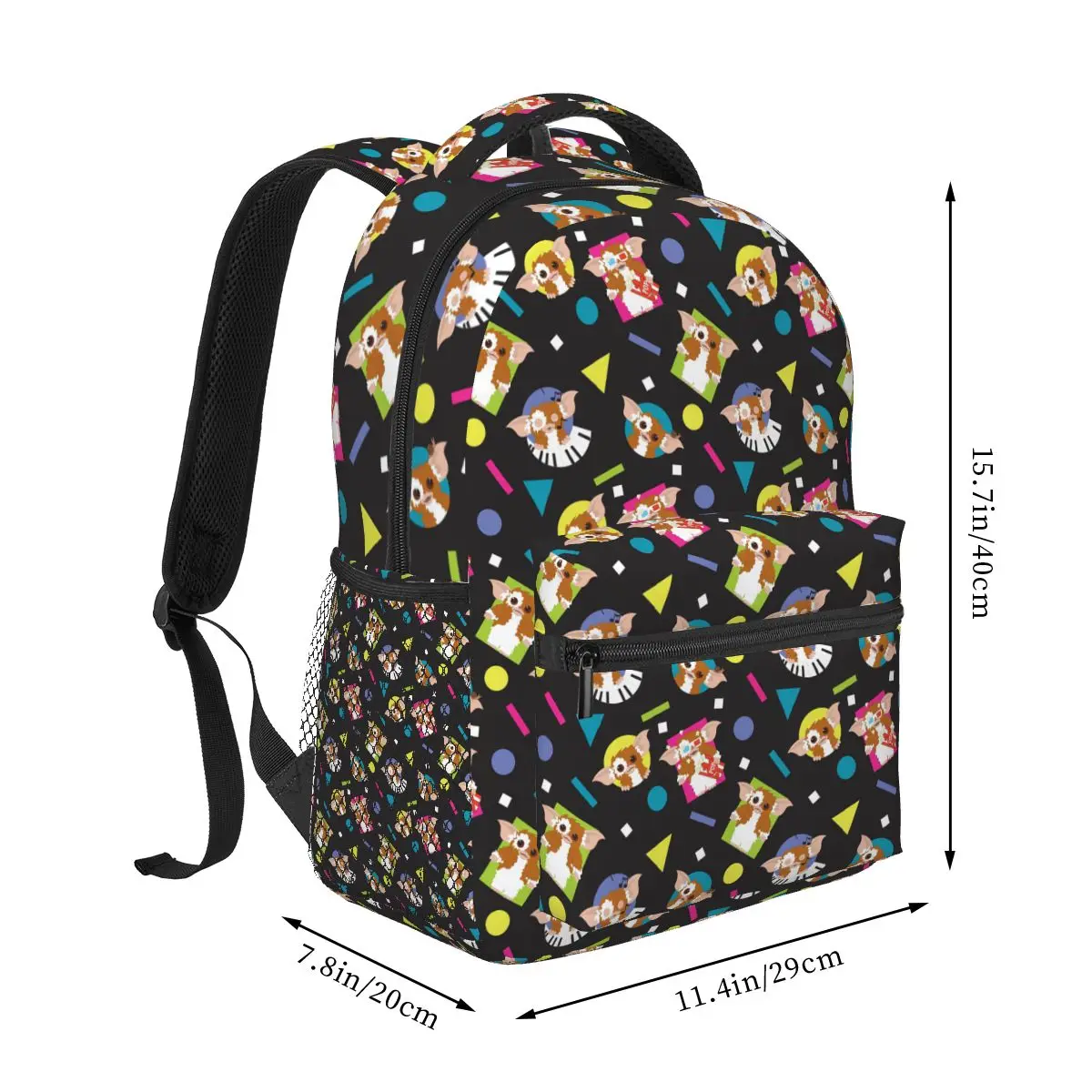 Adorable Ball Of Fun Gizmo Gremlin Student Backpack School Bag Hiking Travel Daypack for Boys Girls Bookbag Shoulder Bags