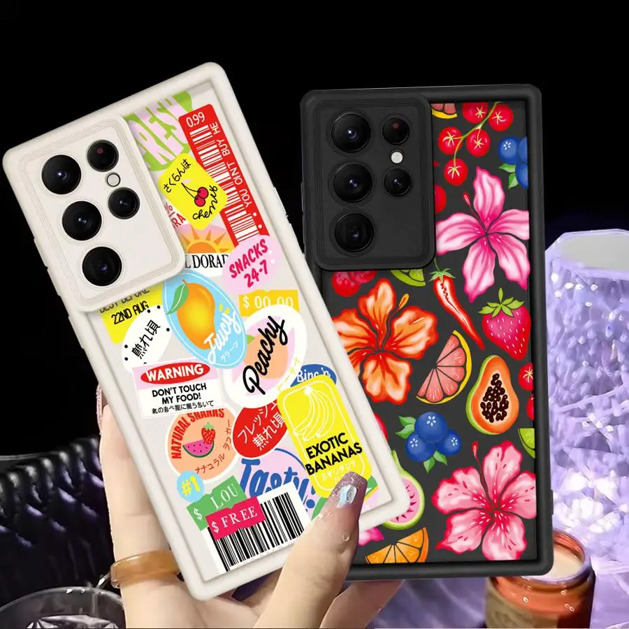 Phone Cover Case for Samsung Galaxy S26 Ultra S25 Edge S26+ S22 S21 S24 Plus S20 Note 20 S23 FE S25+ Fruit Pattern