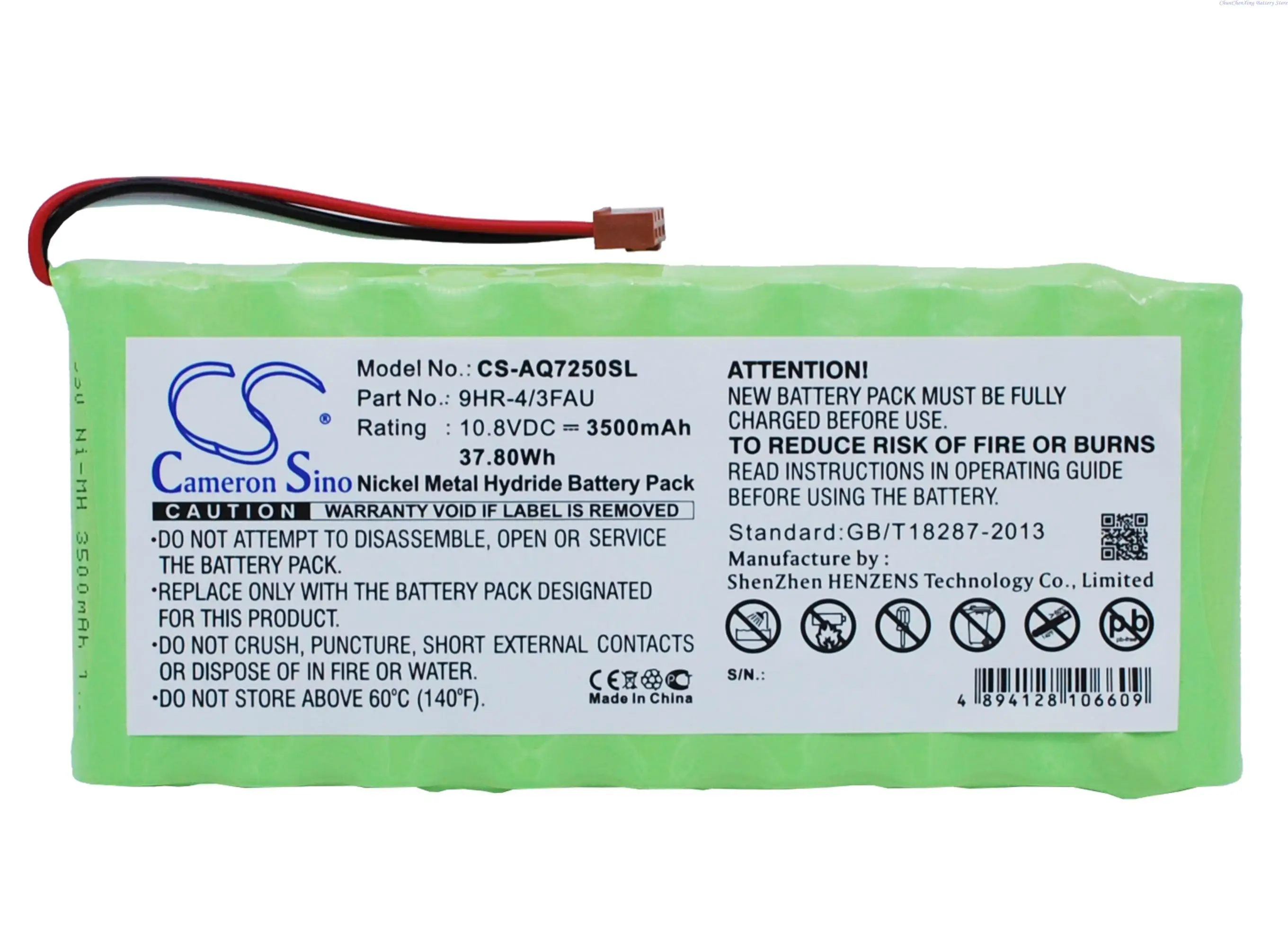 Cameron Sino 3500mAh measuring instrument Battery 9HR-4/3FAU for Ando AQ7250, AQ7250 mini-OTDR