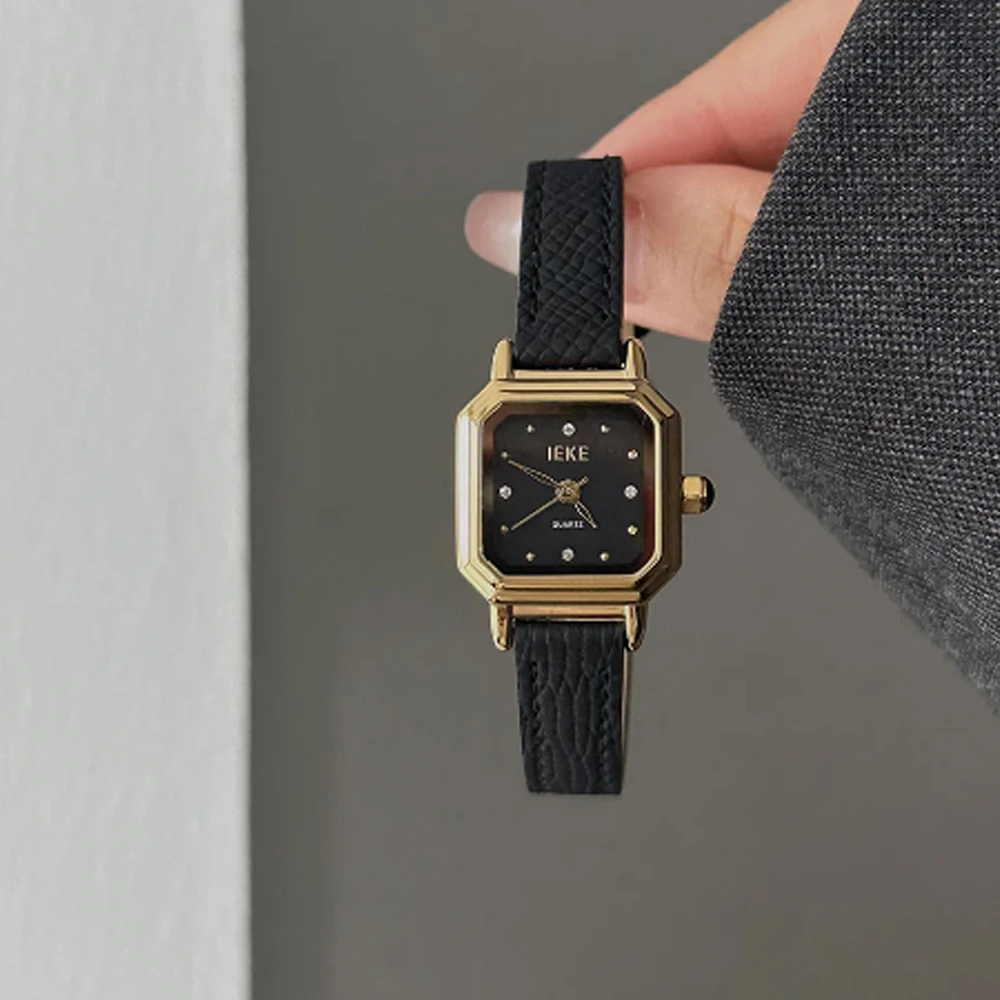 Fashion temperament minimalist luxury square dial strap with quartz women's watch