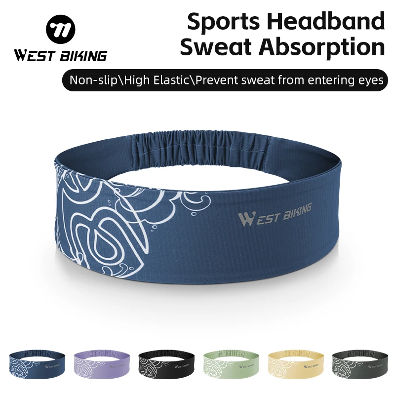 

WEST BIKING Breathable Cycling Headwear Quick Dry Non-slip Outdoor Sports Summer Sweatband Running Yoga Wrist Band Bike Headband