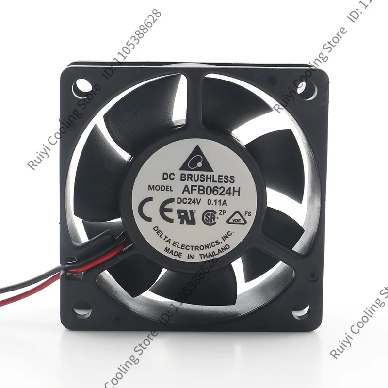 Original Delta 5V 12V 48V DC 24V 0.11A AC EC 6025 60X60X25MM 6CM double ball inverter High air volume quiet AFB0624H cooling fan