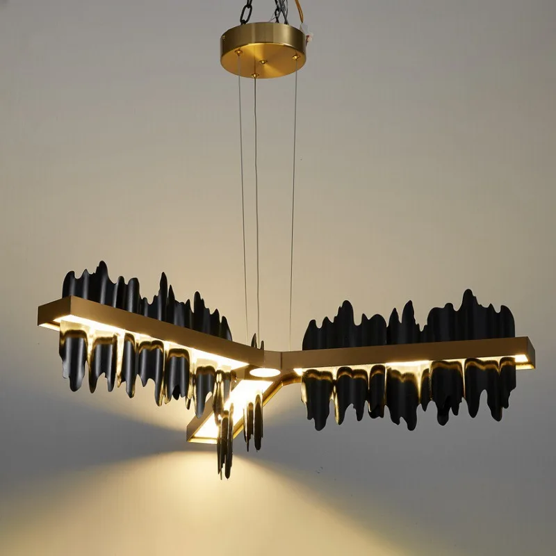 

Modern living room luxury triangular chandelier wheel creative designer chandelier mountain modeling dining room bedroom light