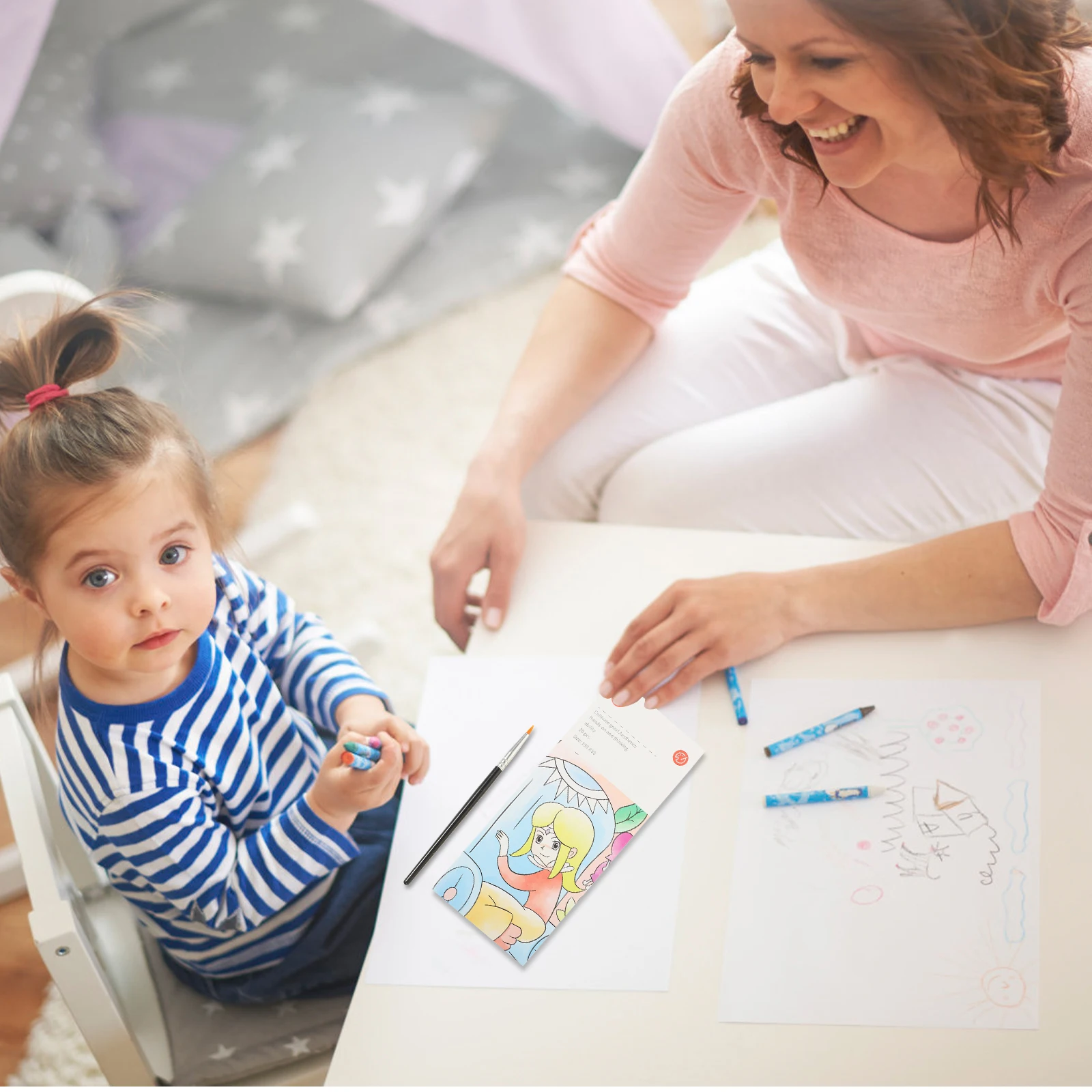 

Watercolor Painting Book Kids Creative Coloring Pages Safe Material Learning Drawing Gift for Birthdays Christmas Graffiti