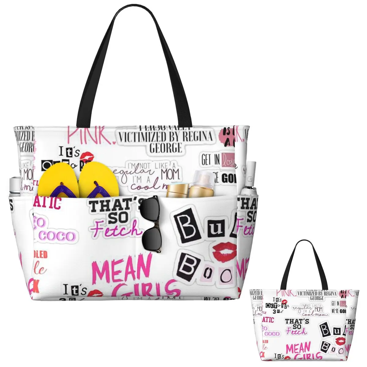 

Burn Book - Mean Girls Beach Tote Bag Sport Gym Yoga Duffle Large Tote Bag Women Travel Bag Fitness bag