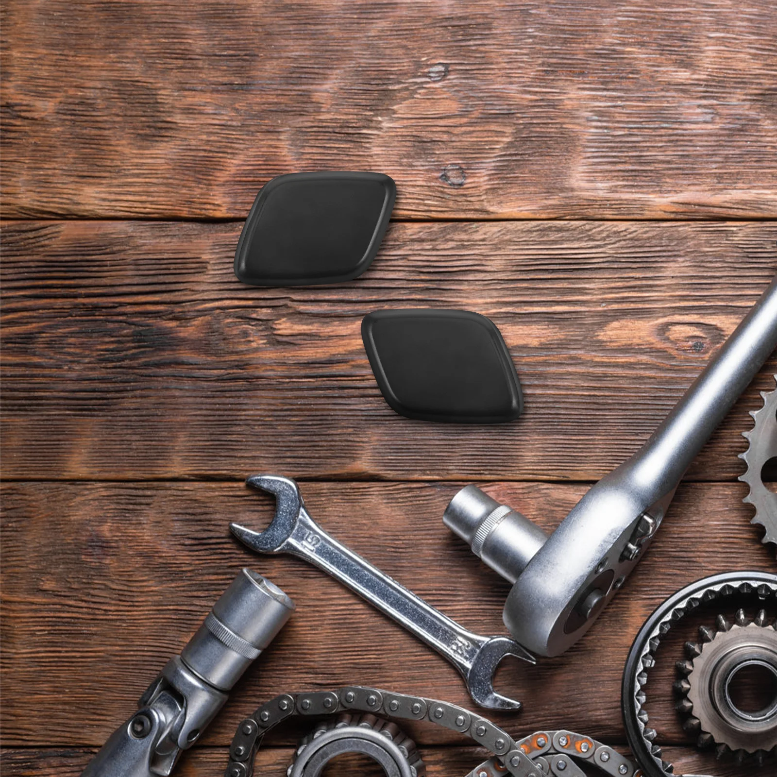 

1Pair Long-Lasting Headlight Washer Nozzle Cover Smooth Finish Front Bumper Fit for Ford Focus Aesthetic Enhancement