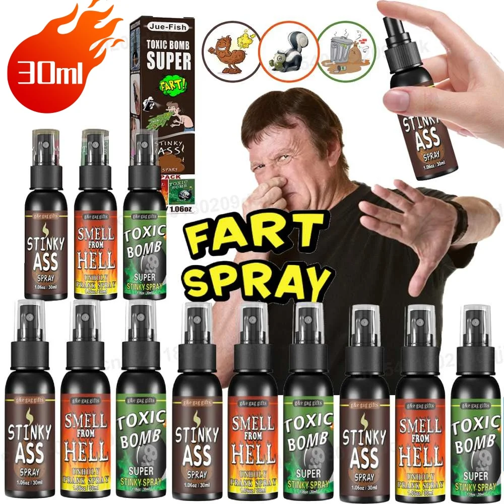 Spray de caca 1-5X, mordaza líquida creativa para pedos, broma, juguete divertido, bombas piquantes no tóxicas, pulverizador de Gas puznante extra fuerte