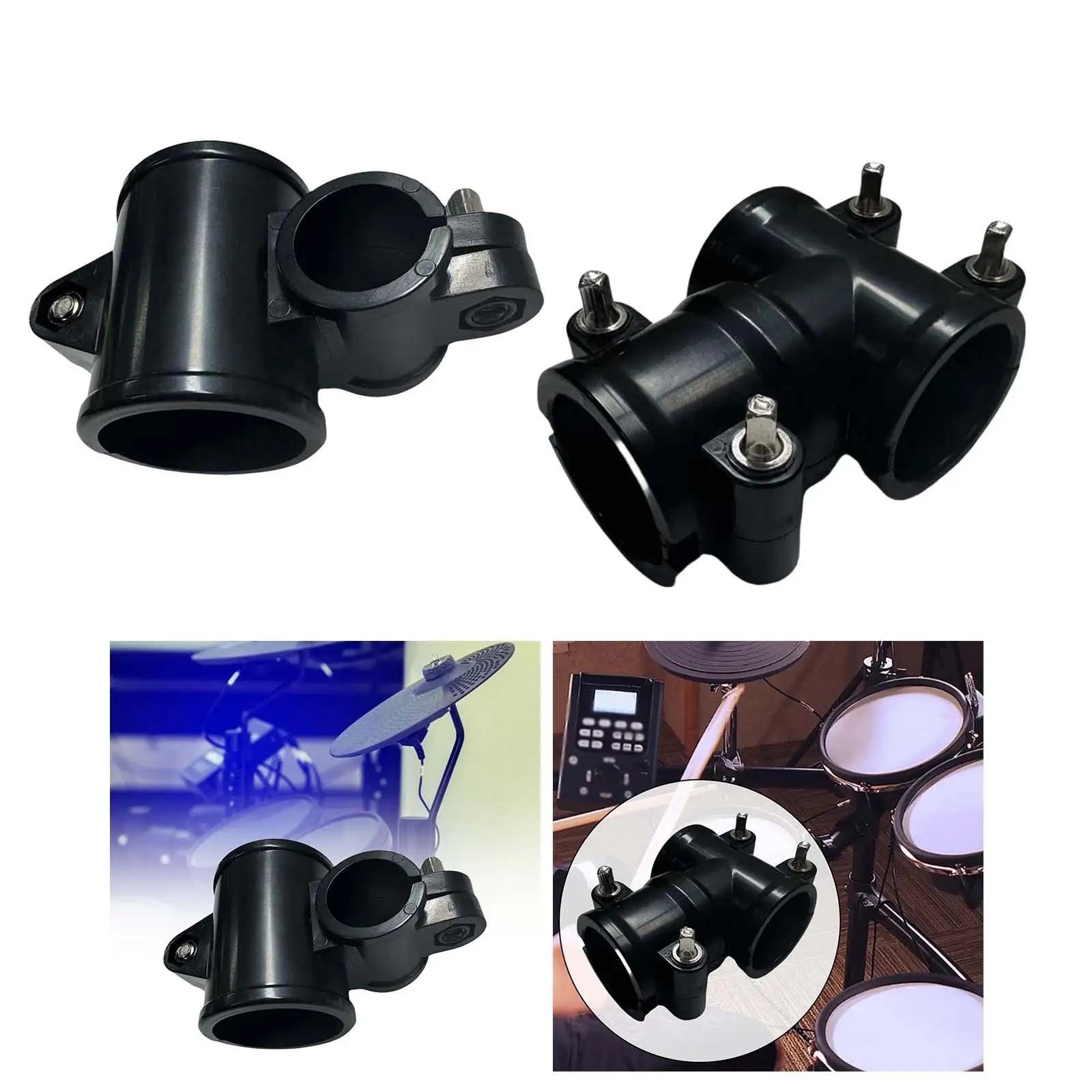 Drum Rack Clamp Easy to Install Metal Electronic Drum Tubing Rack Clip Bracket Percussion Drum Set Rack for Drum Accessories