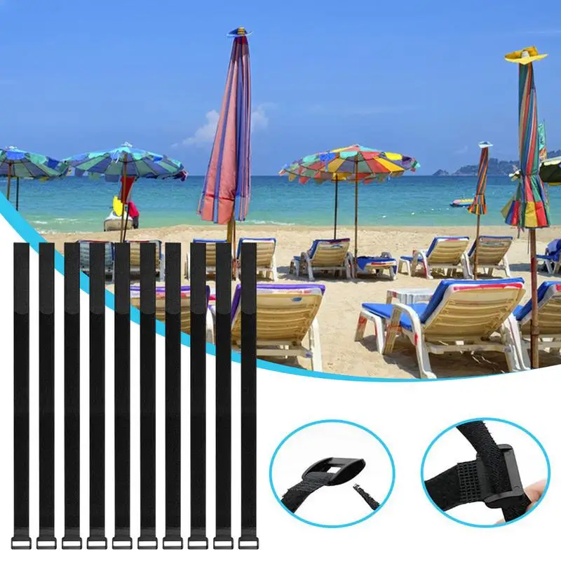 

Umbrella Tie 10PCS Adjustable Securing Straps Reusable Outdoor Umbrella Strap Flexible Umbrella Tie Multipurpose Patio Umbrella