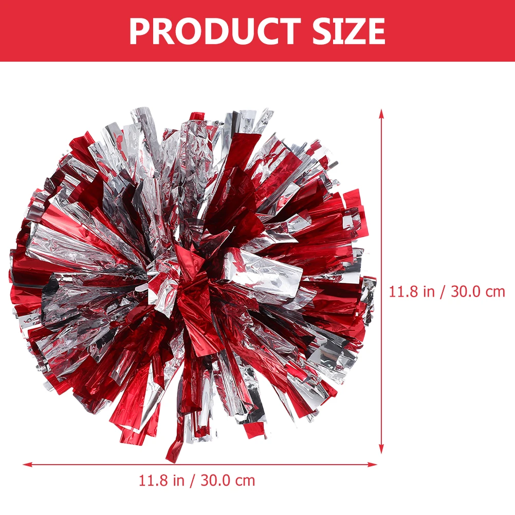 

6pcs Pom Reusable Cheerleader Pom Poms Plastic Bright Colors Gymnastics Props Cheerleading Props Cheer Poms Team Sports