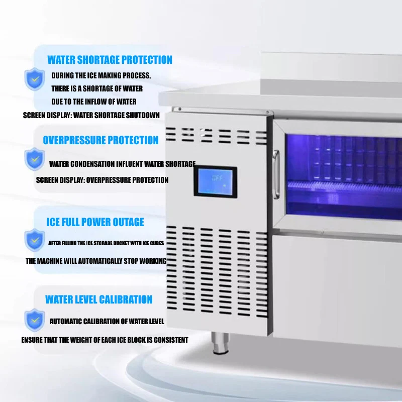﻿ Бытовая коммерческая машина для изготовления льда, магазин холодных напитков, кофейня, многоцелевой льдогенератор