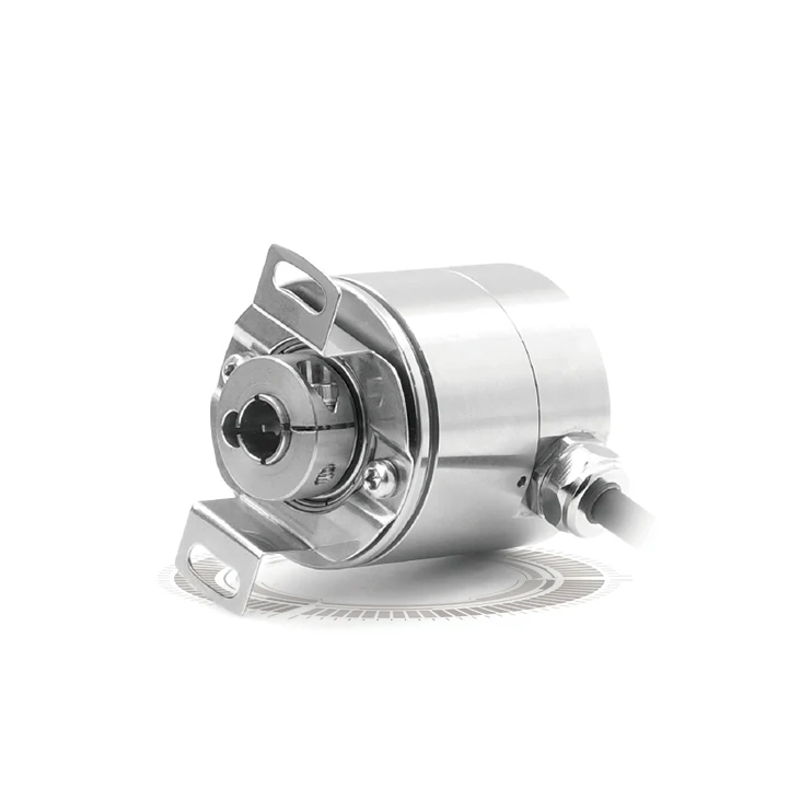 E6B2-C Incremental Rotary Encoder 4096 PPR High Resolution 8mm blind hollow NPN/PNP/Line Driver Outputs  IP68 Rated Waterproof