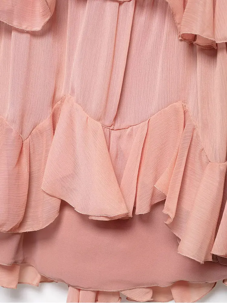 2025 ฤดูร้อนสบายๆหวานผู้หญิงชุด Cami แขนกุดมินิจีบชุดใหม่แฟชั่นวันหยุด