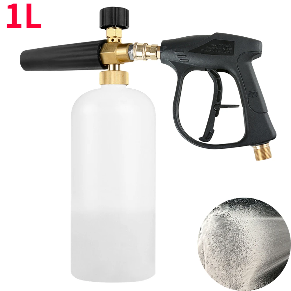 

High Pressure Water Gun 220bar Foam PA Kettle Plastic Metal Portable for Car Truck Motorcycle Floor for Window Cleaning