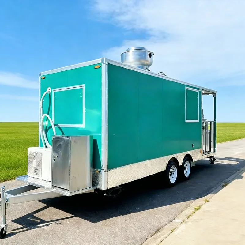 Food Concession Trailer Commercial Food Truck Mobile Food Cart with Taco Counter for Festivals