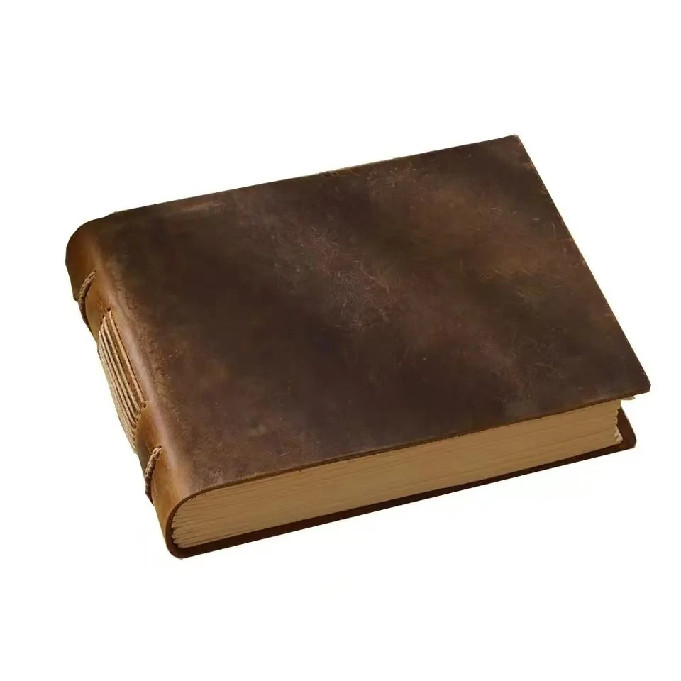 

Antique Handmade Embossed Sketchbook Vintage Genuine Leather Drawing Journal Unlined Thick Paper Leather Notebook Travelers