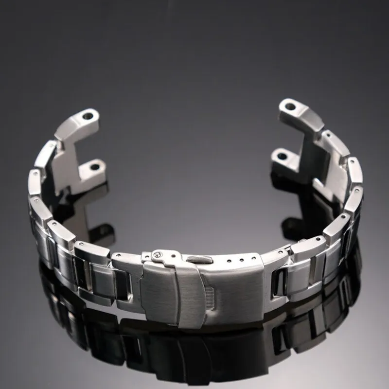 GR-B100 Solide bracelet en acier inoxydable pour G-SHOCK mol bracelet de montre GR-B100-1A bracelet homme noir/argent cadeau outils