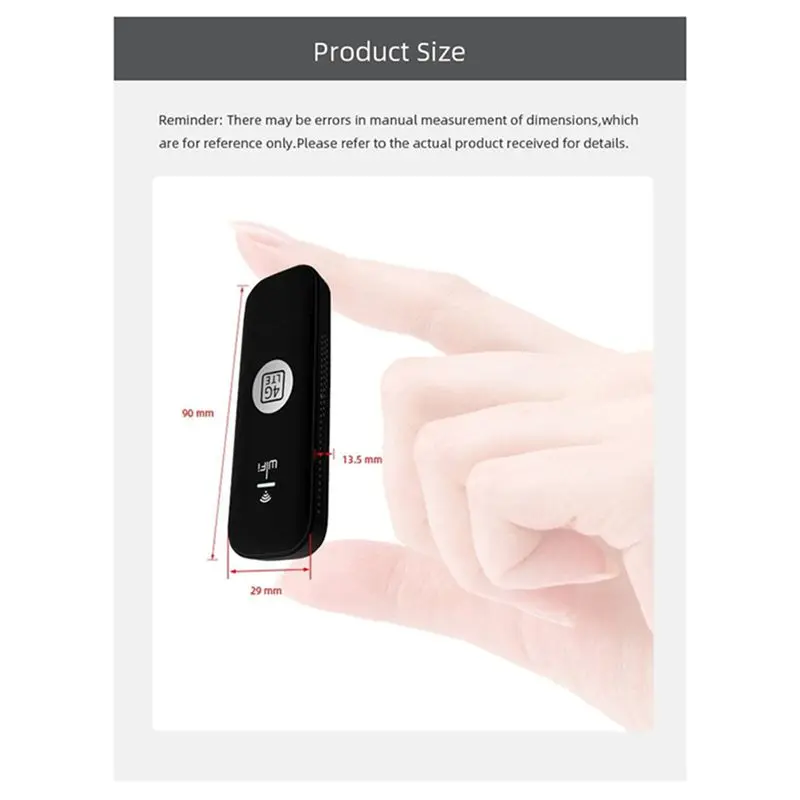 OK 4G USB WIFI Modem Router with SIM Card Slot 4G LTE Car Wireless Wifi Router Support B28 European Band-Black