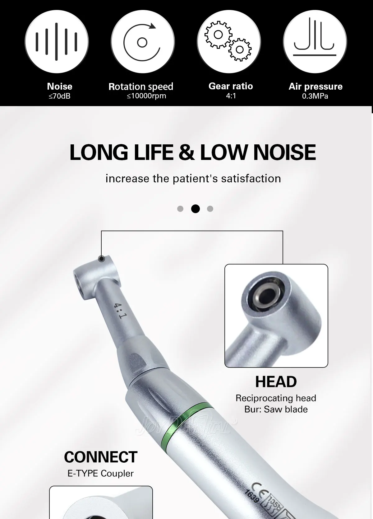 AZDENT Dental 4:1 Reduktions-Winkelstück Interproximale Polierstreifen 1:1 Interproximaler Polierer – Detail 22