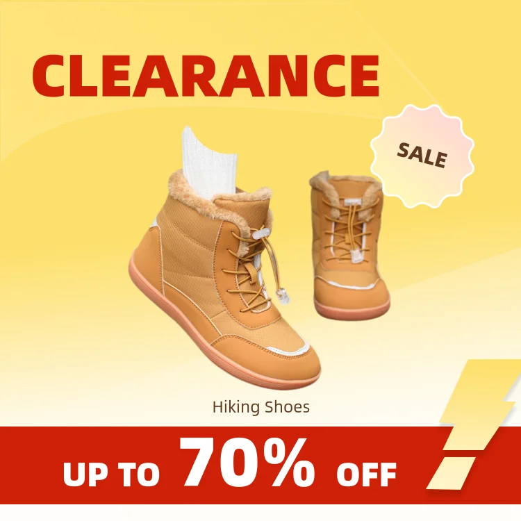 Clearance_2024 women's barefoot snow boots warm snow boots outdoor hiking shoes winter fur ankle boots women's boot Barefoot Ank