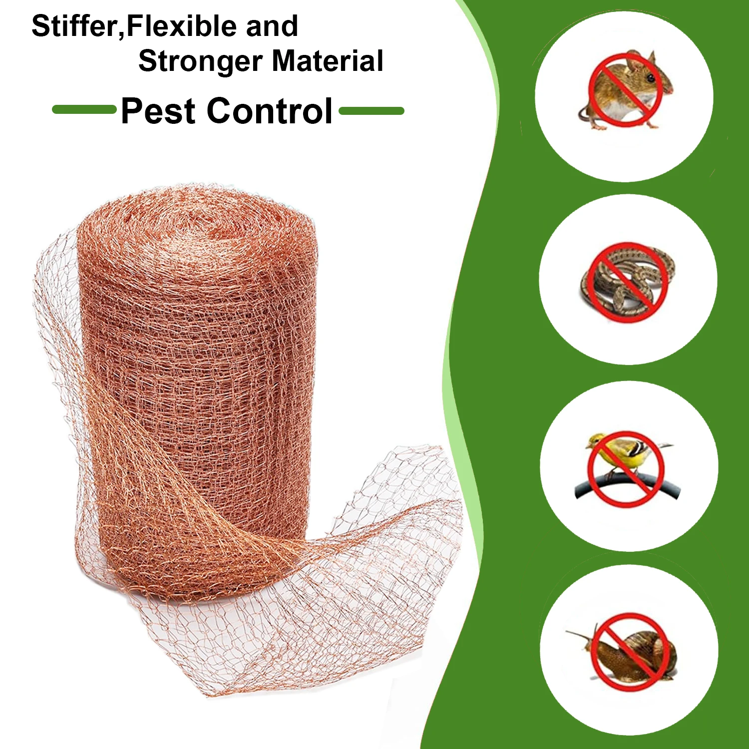 RodentProof Copper Mesh Roll - Pure 99.9% Copper, Chew Proof Rustproof Wire for Mouse Control, Pipe Gaps, Garage Doors