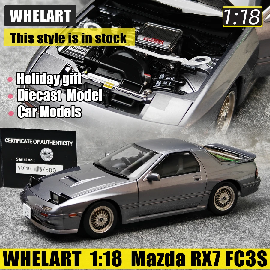

WHELART diecast model 1:18 HEC exhibition limited edition Mazda RX7 FC3S static car model ornament Holiday gift collection