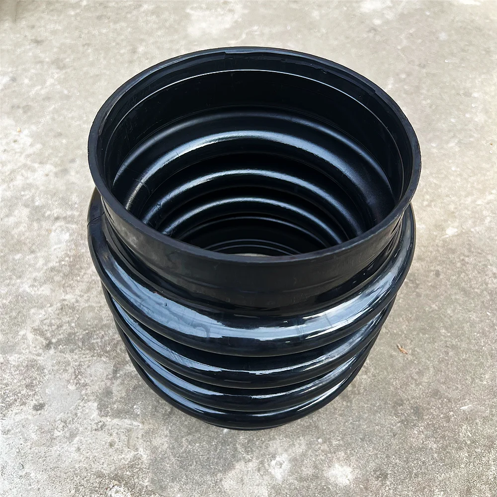 Schwarzer Polyurethan-Jumping-Jack-Balgmanschette, 17 cm x 24,5 cm, für Wacker BS600 BS700 Rammer Compactor Tamper