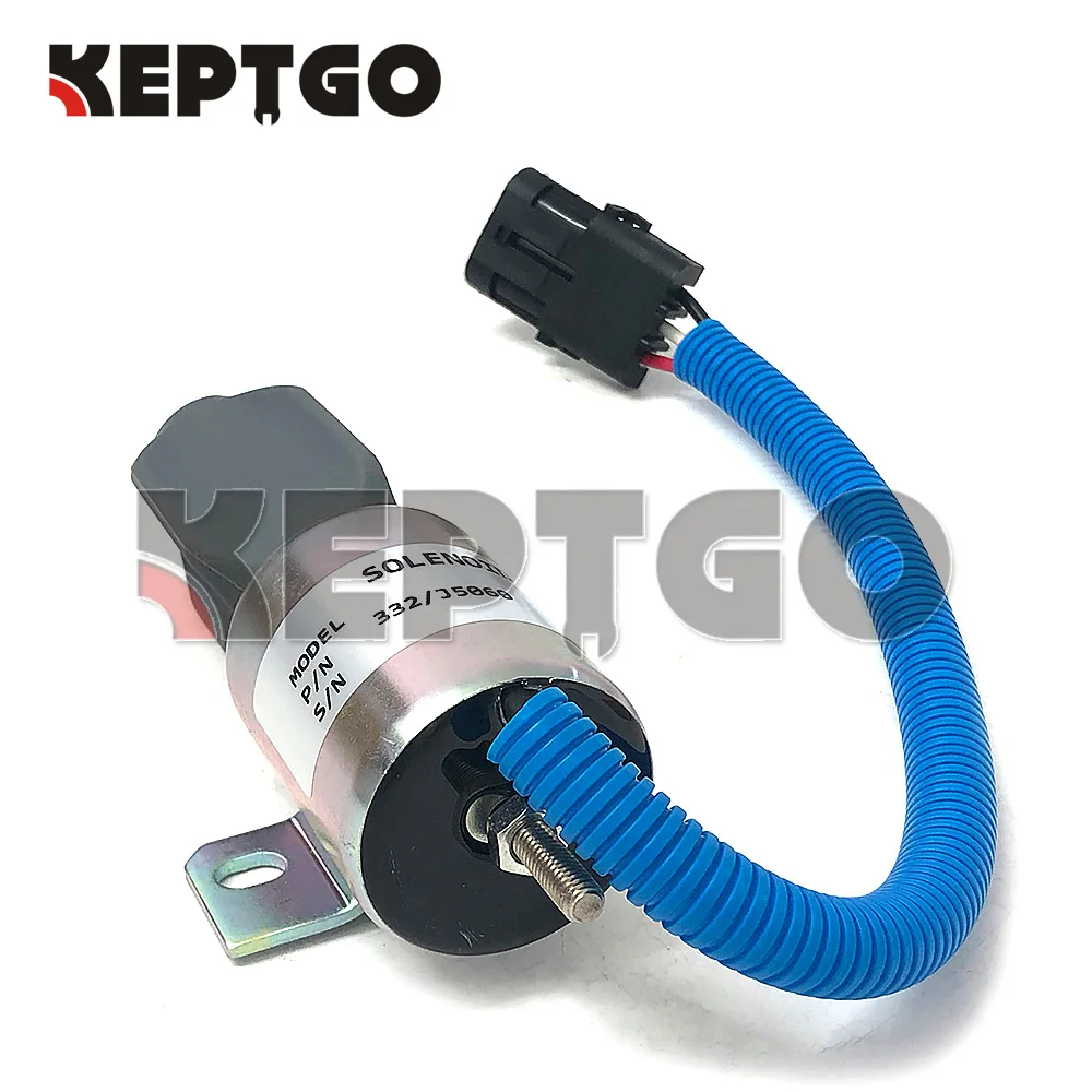 24V 332/J5060 For JCB Fuel Shutoff Solenoid JS130 JS160 JS180 JS240 JS260 24V 332-J5060 332 J5060