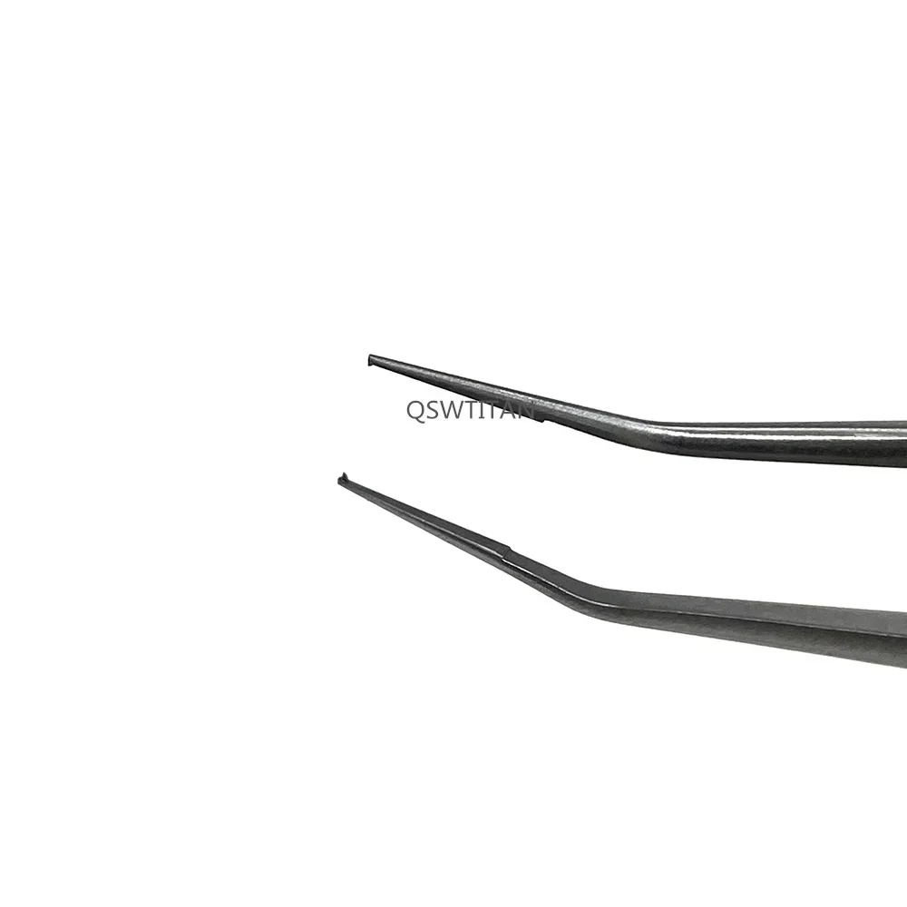 QSWTITAN ملقط العيون الفولاذ المقاوم للصدأ ملقط مسنن 108 مللي متر أداة طب العيون 1 قطعة