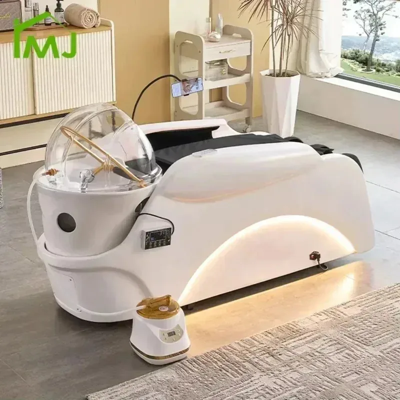 

2026 Newest Custom Factory Hair Washing Head, Spa Salon Chair, Electric Massage Shampoo Bed for Furniture