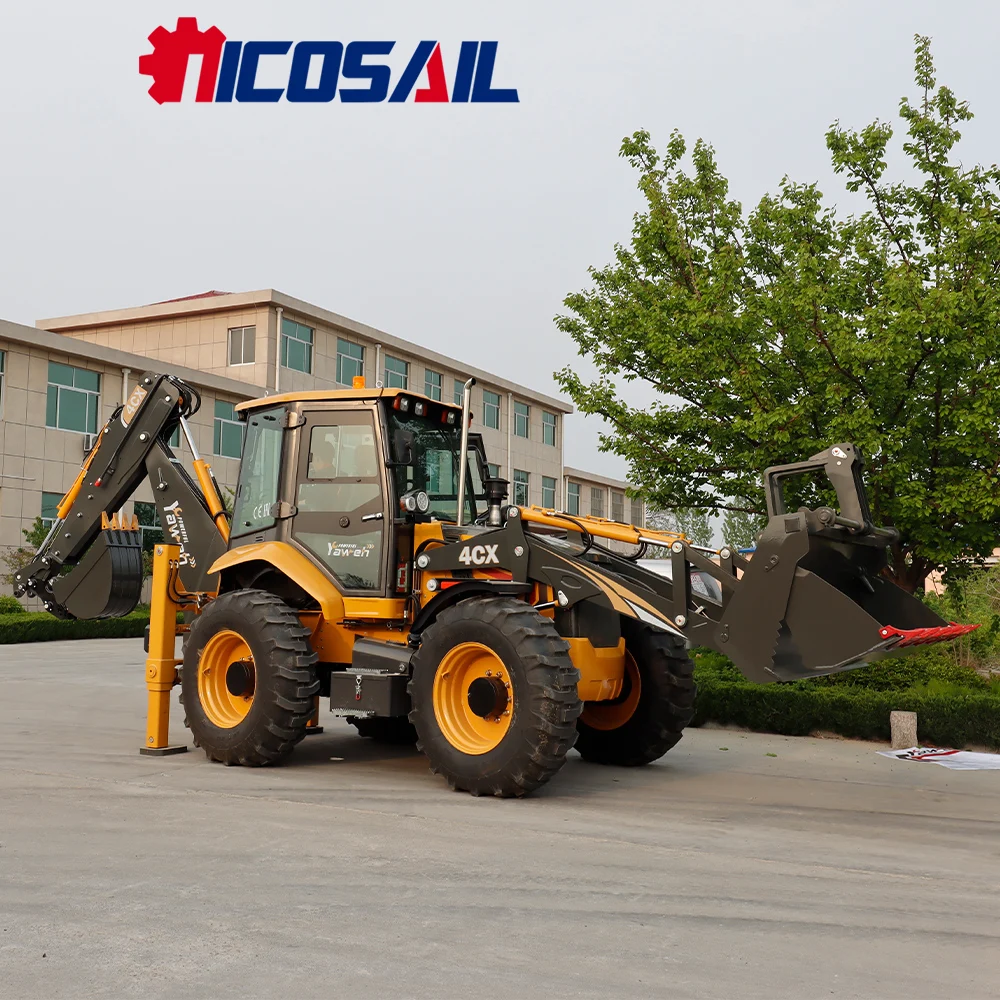 

Mini Backhoe Loader with Cabin Compact 2.5-ton Backhoe Loader for Earthwork Use for Sale