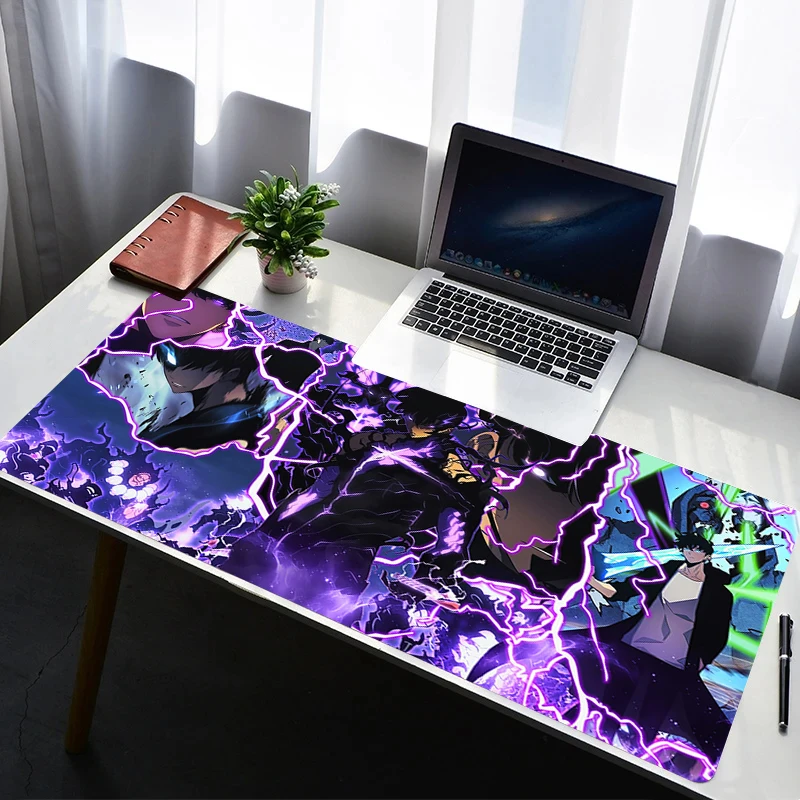

Mouse Pad PC Non Slip Rubber Mousepad Laptop Gamer Cabinet HD Keyboard Pad Office Computer Gaming Desk S-solo Leveling Mouse Mat