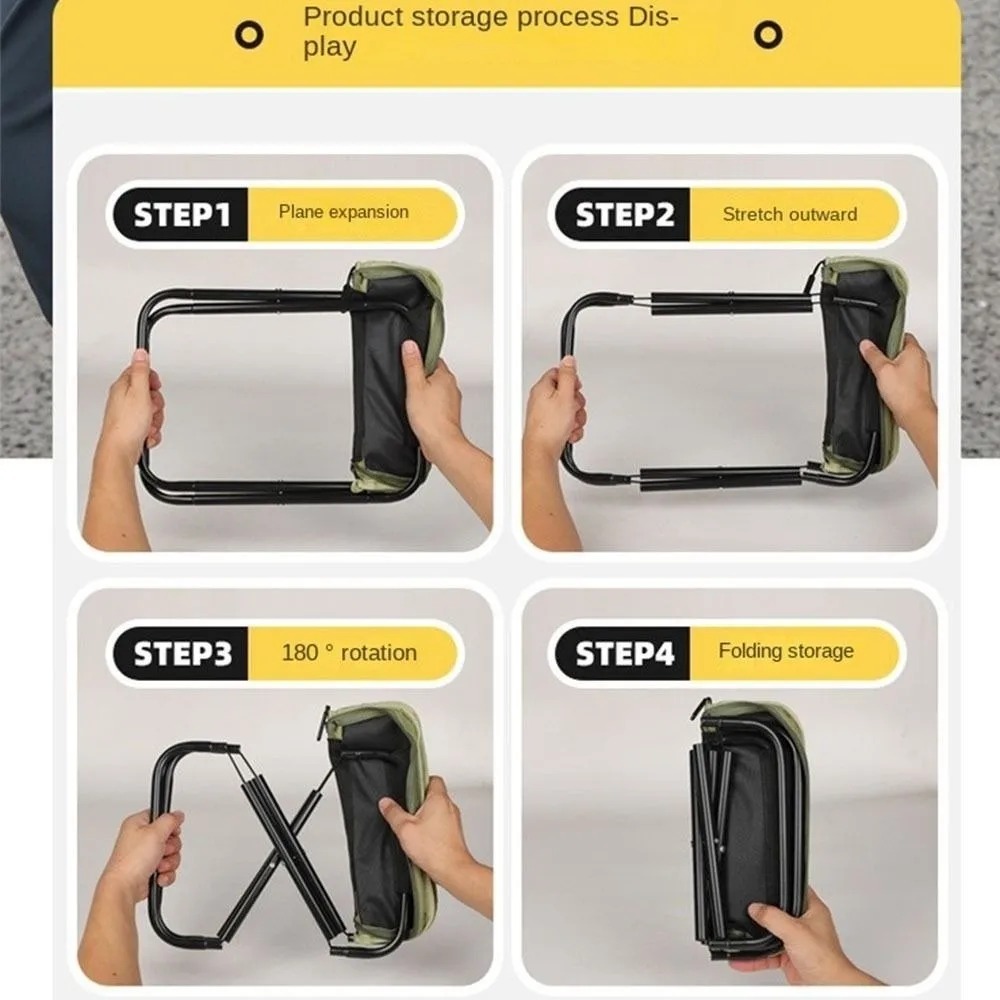 خفيفة للغاية كرسي بلا ظهر قابل للطي بلون مكافحة سبلاش المياه المحمولة سستة Campstool حبل معلق مقاومة للاهتراء كرسي تخييم الصيد