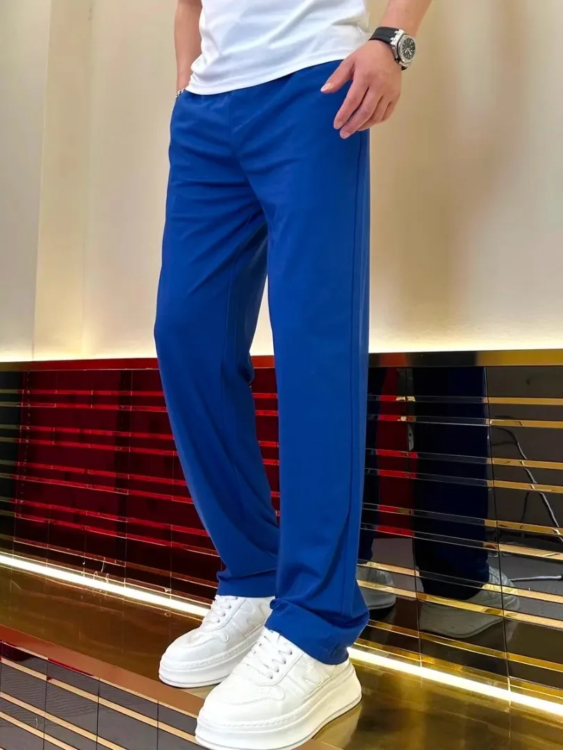 

Мужские повседневные брюки прямого кроя, облегающие, удобные, дышащие, модные, новинка, весна-лето, однотонные, трендовые