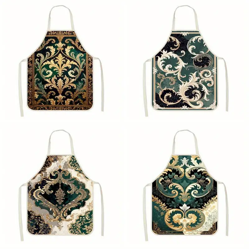 

Фартуки с венецианским узором. Льняной фартук, подходящий для приготовления пищи на кухне, общения родителей и детей, рисования и других мероприятий.
