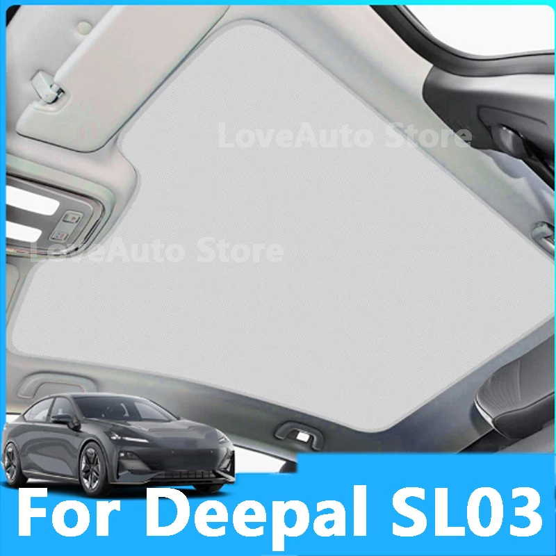 

For Deepal SL03 2022 2023 2024 Car Ice Crystal Sunroof Shade Curtain Heat Shield Car Roof Sunscreen Decoration Accessories