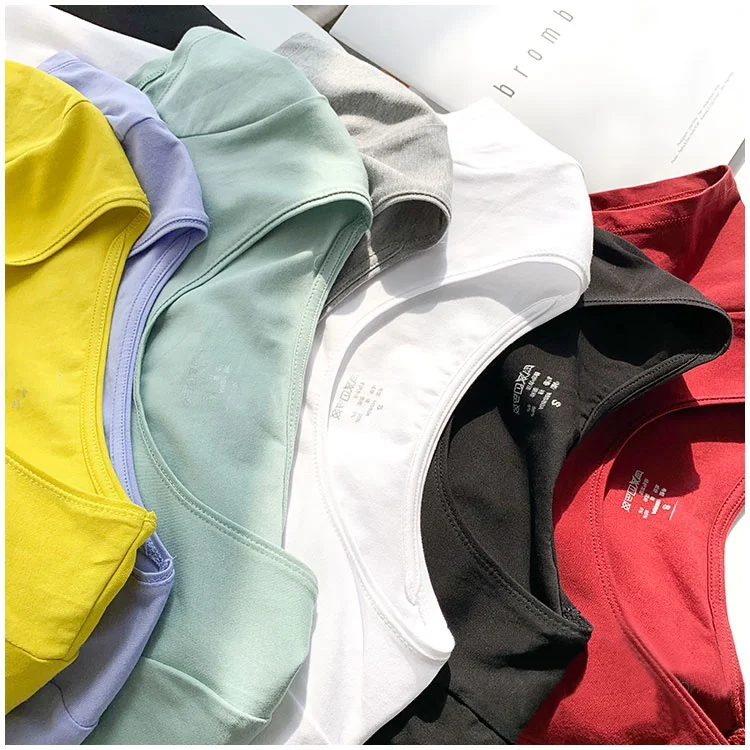 تي شيرت نسائي كاجوال من القطن ort Sve تي شيرت مرن بلون نقي مناسب للغرفة الصيفية الأصلية #2