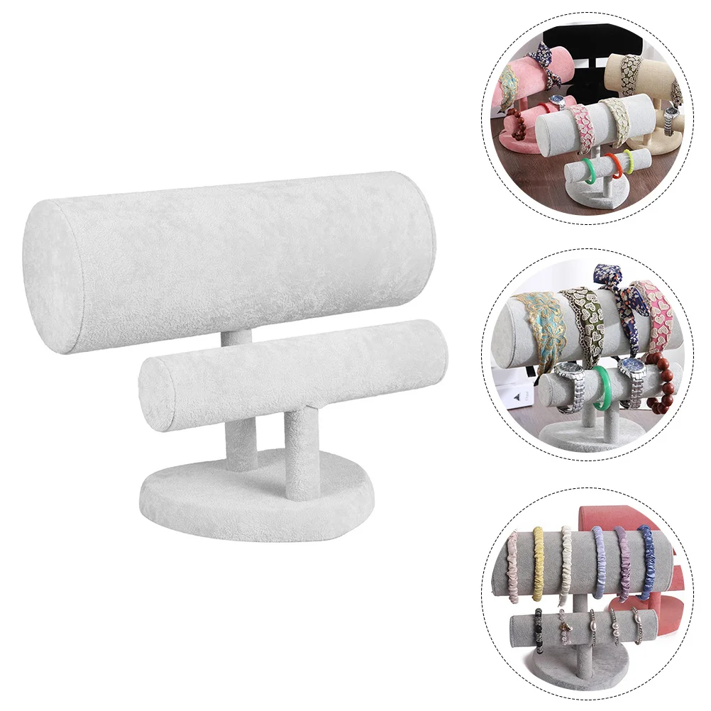 

Double Layers Headband Bracelet Display Rack Practical Hairband Bracelet Organizer Home Watch Display Prop Stand