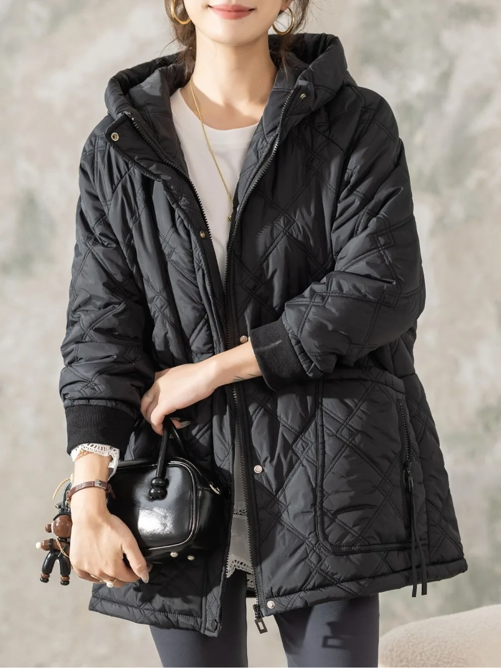 

Thiened Cotton Jaet Loose Casual Warm Autumn Winter New Arrival Brand Tailored Goods Korean Sle Straight Tube pe