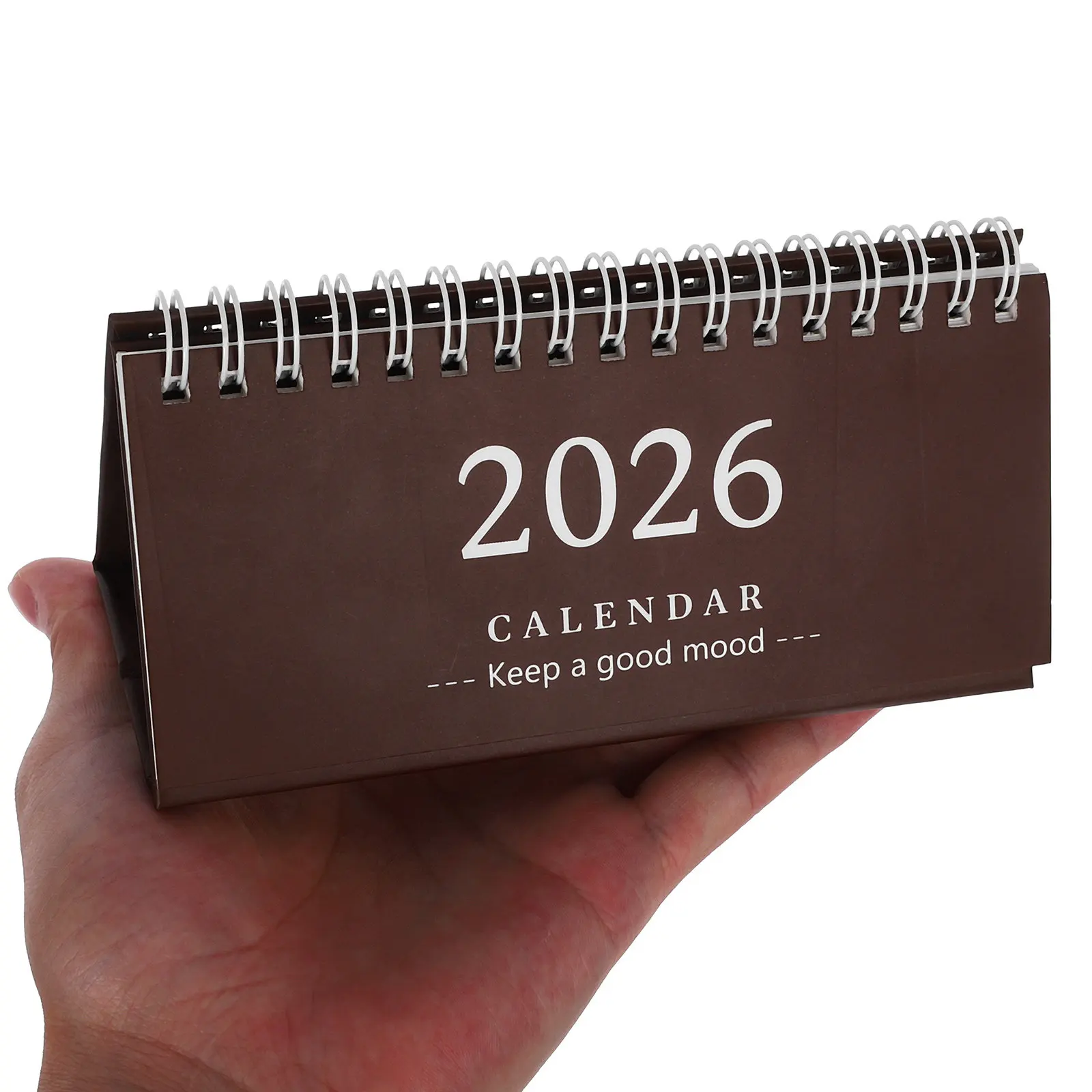 2025-2026 Desk Calendar Small Desktop Standing Flip Monthly Planner Compact Minimalist Office Home Organization Daily Schedule