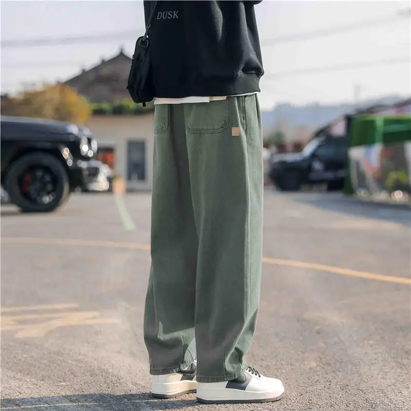 

Loose Fit American Sle Men's Cotton Workwear Casual Pants Spring Autumn New Arrival Straight Leg Trousers for Boys