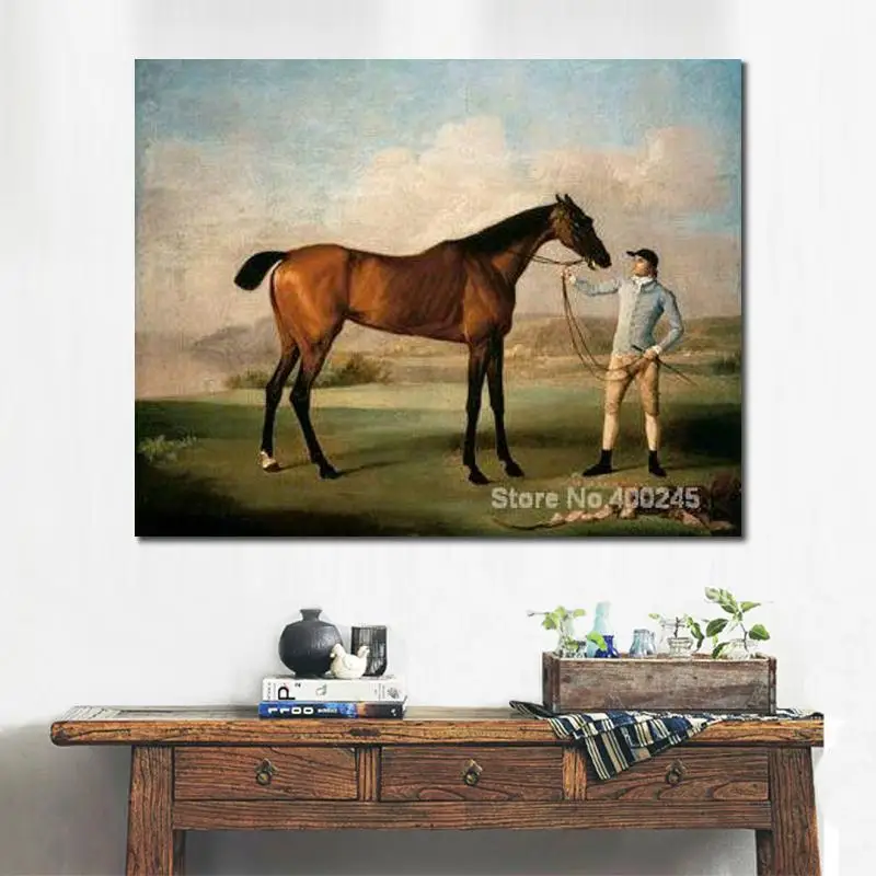 Canvas Art Horse Paintings by George Stubbs Molly Long Legs Hand Painted Large Size for Living Room High Quality