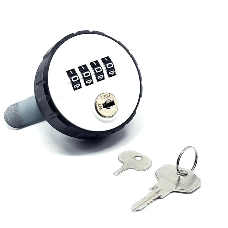 

LXYB18B Round Padlock Combination Cabinet Cam Lock 4 Digital Resettable With Keys Password Drawer Door 20Mm Security