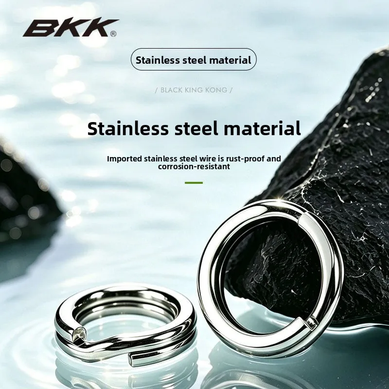 BKK Heavy Duty Split Rings Stainless Steel Fishing Split Ring Lure Connector for Saltwater Freshwater Fishing Accessories view 3